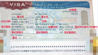 韩国贴纸签证