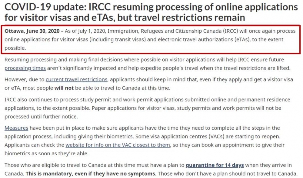 加拿大旅游签证恢复申请