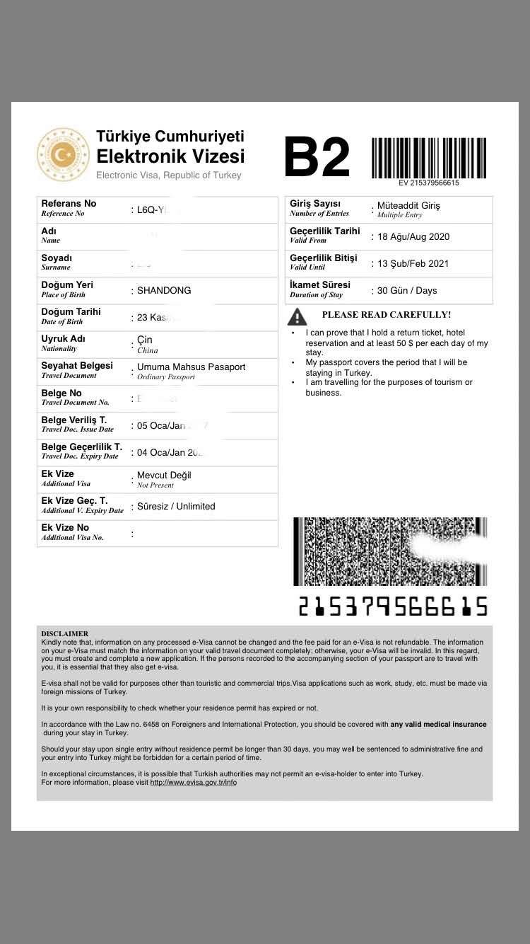 土耳其电子签证