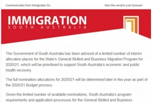 继南澳州8月底将开放州担保申请后，澳大利亚维州也宣布即将开放配额！