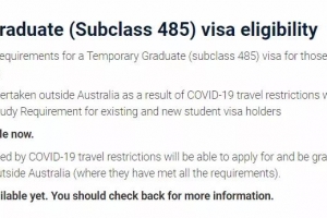 澳大利亚移民局更新境外递交485签证申请要求细节